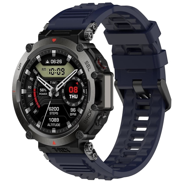 Silikon Klokkereim Justerbart Armbånd For Huami Amazfit T-rex Ultra A2142 Navy Blue