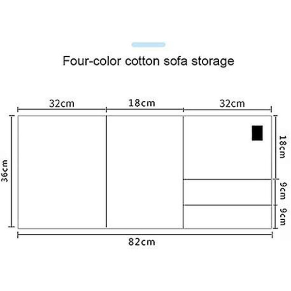 Sztxj Grå Sofa Armlænsorganisator, Multifunktionel Foldbar Taske Hardware Sofa Armlænsopbevaring Til Magasiner Telefon Fjernbetjening