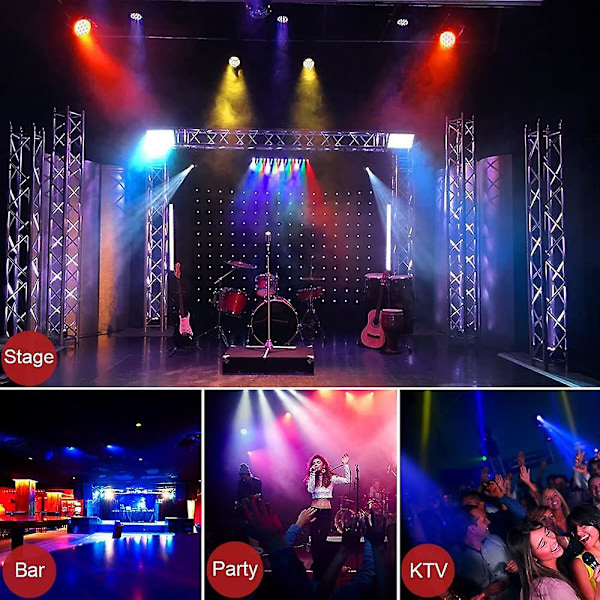RGB 36 LED Scenebelysning Lydaktivert - Par Lys med DMX-kontroll, 7 moduser
