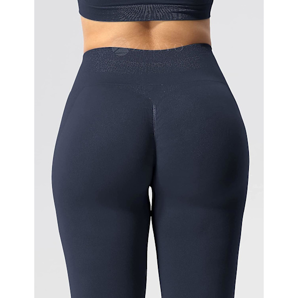 Kvinnors tränings-scrunch leggings rumplyft squat-säkra Yetsye sömlösa gymleggings