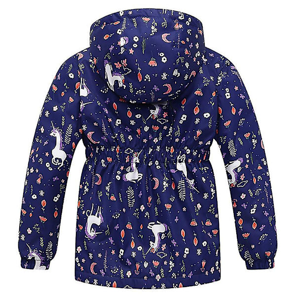 Lasten tyttöjen tuulitakki hupullinen takki fleece vetoketjullinen parkatakki huppari lämmin ulkovaate Royal Blue 4-5 Years