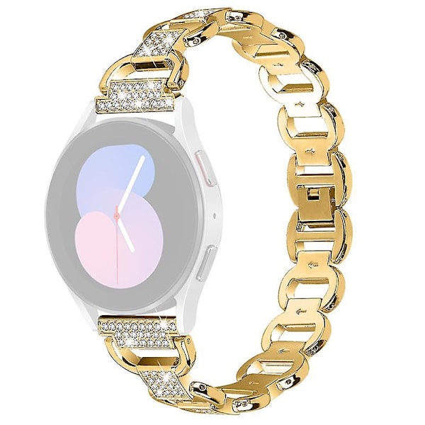 Metallinen pikakiinnitteinen 20 mm:n ranneke Samsung Galaxy Watch 5 Pro 45 mm / Watch 5 Active 40 mm / 44 mm -kelloon Gold