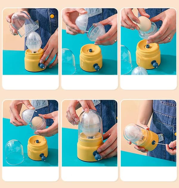 Äggskrambler Shaker, Visp Handdriven Golden Egg Maker Ägg Gule Vit Mixer Matlagning Redskap Köksredskap Ägg Pudding Maker