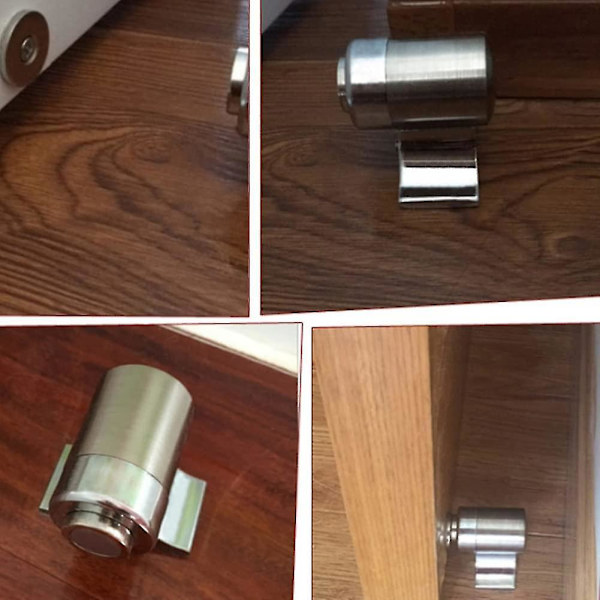 Magnetisk Dørstopper Rustfritt Stål Dørfanger Kraftig Myk Fangst Lavt Støynivå