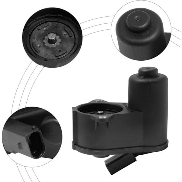 12-tandad Bakre Bromsokparkeringsservo Motor Handbroms 3C0998281 3C0998281A 3C0998281B 32330208 för VW Passat 05-10 Au/di Q3