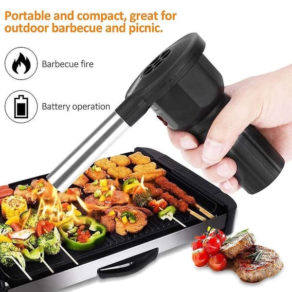 Barbecue Air Blower, lätt bärbar Bbq fläkt luftblåsare, för utomhusmatlagning camping picknick