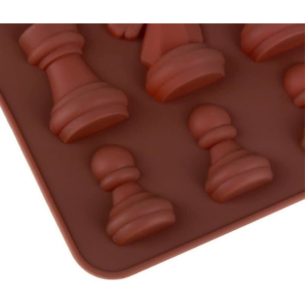 Skakform Silikone Chokoladeform, 16-hulrums Bageform Silikoneform Kan Lave Chokolade Slik Gelé Isterning Kage Bagværk