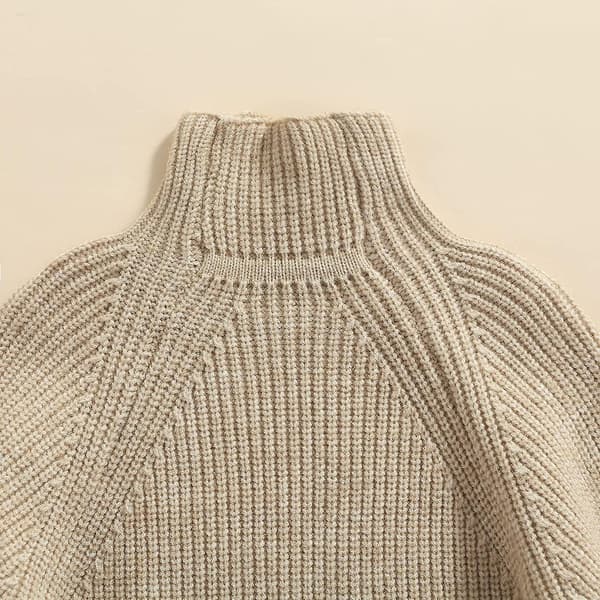 Spædbarn Baby Piger Pullover Sweater Ensfarvet Trøje Langærmet Efterår Vinter Toppe Gave