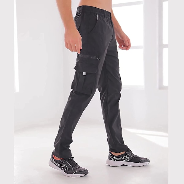 Herr Outdoor Cargo Byxa Lättvikt Taktisk Byxa Vandring Jogger Klassisk Fiti Fickor