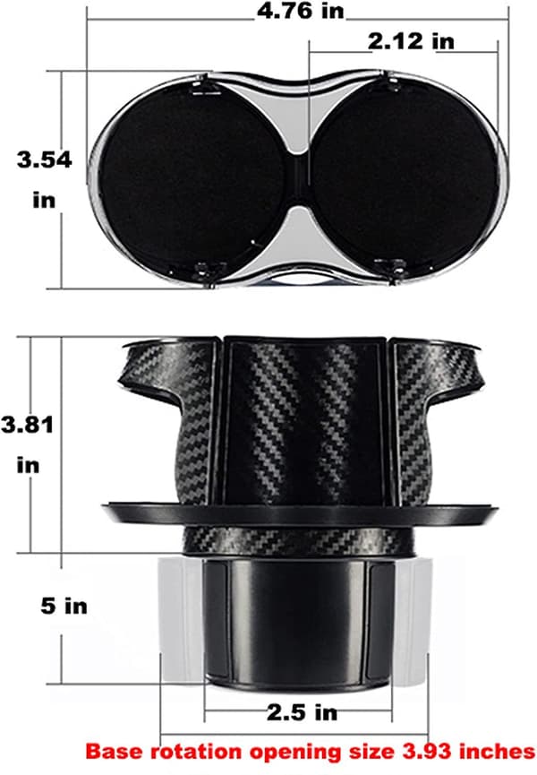 Automatisk 2-i-1-kopphållare expanderadapter, multifunktionell fordonsmonterad vattenkopphållare, dryckesplacering