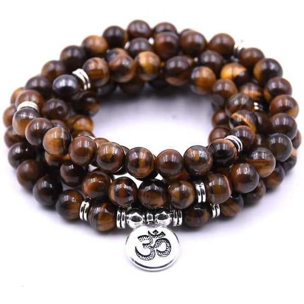 108 Natural Beads Mala Yoga Smycken Meditation Beads Armband Halsband med Yoga