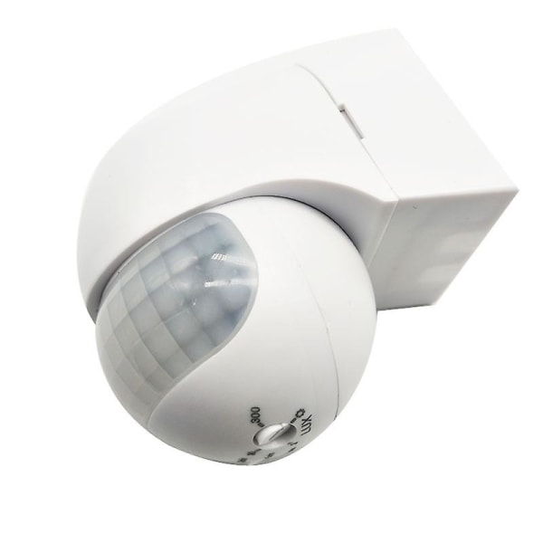 Udendørs bevægelsesdetektor Ip44, overflademontering, programmerbar, infrarød sensor, rækkevidde 15m/180, egnet til LED, orienterbar, maks. 800w/500w
