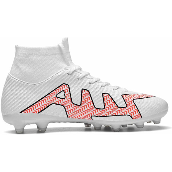 Fotbollsskor Herrar Utomhus High Top Spike Dobbar Fotbollsskor Professionella Friidrottsträningsskor white EU36