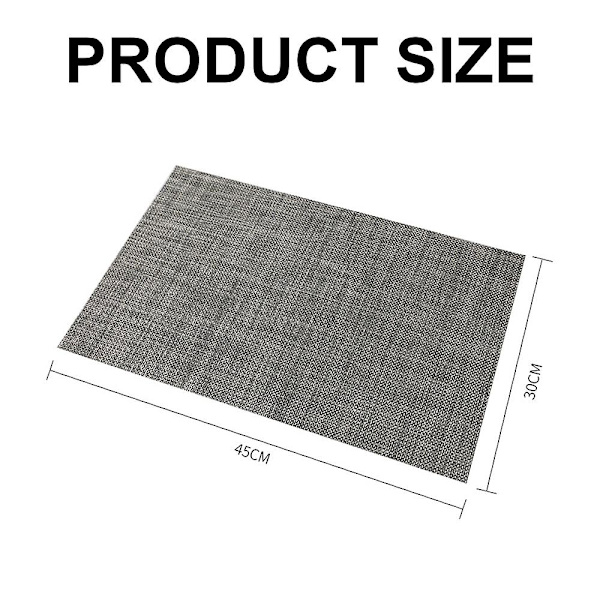 Lämmönkestävät tablettien suojukset, tahroja hylkivät, liukumattomat, pestävät PVC-pöytämatot Black gray
