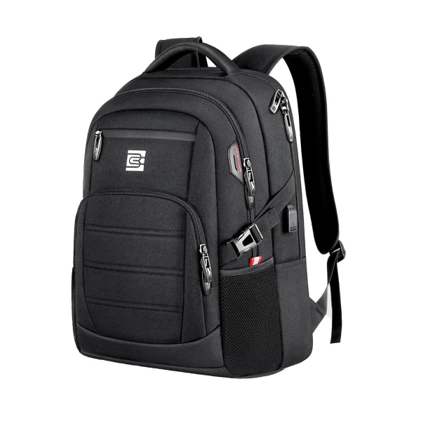 Sales 1w+ Laptop Rygsæk, forretningsrejse tyverisikret slank holdbar laptop rygsæk med USB-opladningsport Black 20inch