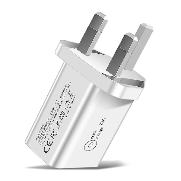 20w Type C USB Hurtiglader Mobiltelefonlader Strømadapter Reiselader