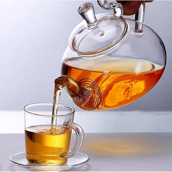 Vattenkokare i borosilikatglas med glaslock (600 ml)