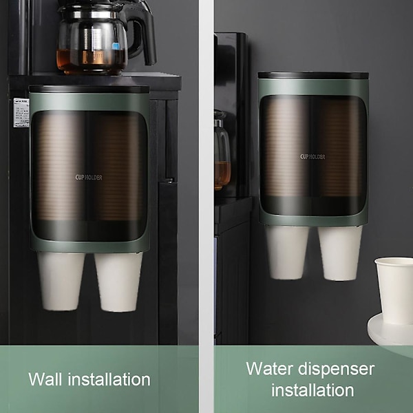 Dragkedja kopp dispenser - Monterbar hållare för koppar, vatten dispenser, kylare eller vägg Style 4