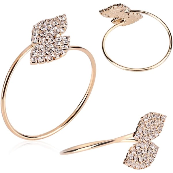12 stk. Serviettringer Sett Rhinestone Serviett Holder Ringer Gull Håndlaget Spenne Holder Borddekorasjon