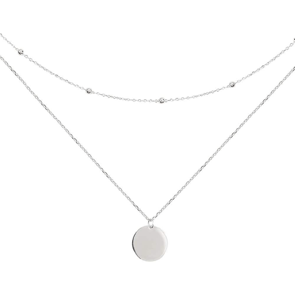 Lagdelt Disk Anheng Choker Halskjede For Acsergery Kvinner Jenter 925 Sterling Sølv 18k Gave