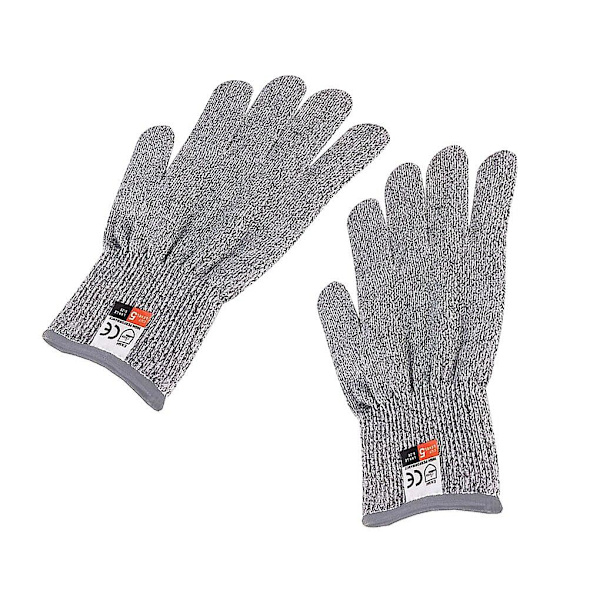 1 par hppe køkkenhavearbejde håndbeskyttende handsker slagter kød hakke arbejds handsker vanter kvinder mænds handsker dropshippin Grey xl 2 pair