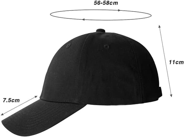 Unisex Kasket Sort - Justerbar
