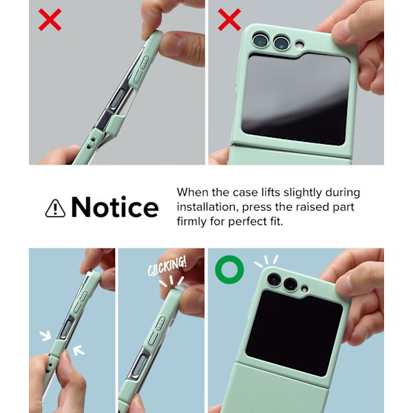 Smalt fodral kompatibelt med Samsung Galaxy Z Flip 5, Ultratunt Hårt PC-fodral som inte gulnar, Transparent Telefonfodral för Z Flip 5 5G (2023)