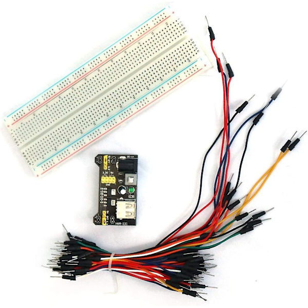 Lödfri prototypbräda 830 Mb-102 kopplingspunkter, 65 st jumperkablar, 3,3 V 5 V strömförsörjningsmodul, elektroniskt lärokit kompatibelt med Arduino K3\"