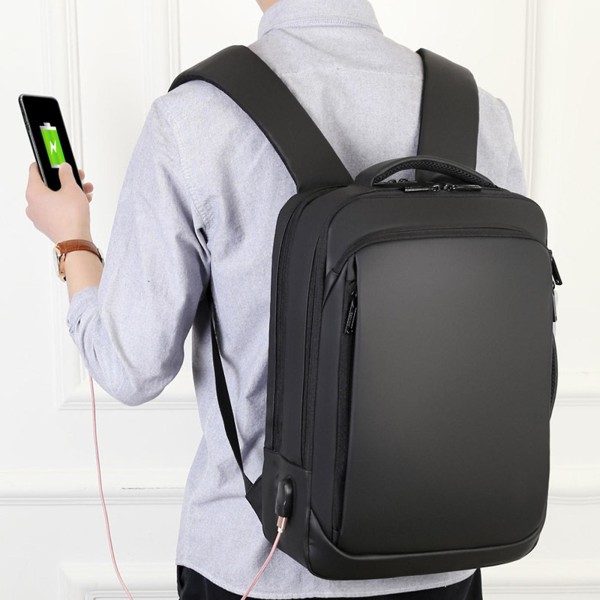 2023 Ny Laptop Rygsæk, Laptop/tablet, Holdbar, Vandafvisende, Letvægt, Rent Design, Elegant Til Rejser, Business Casual Black