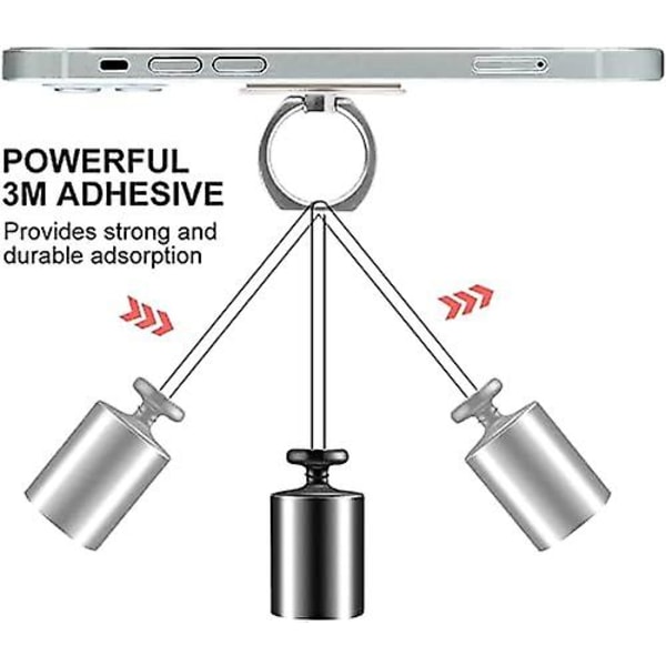 Mobiltelefonringhållare Blomma, Fwaytech 360 Grader Rotera Metall Finger Ring Socket Grepp Stativ för Smartphones, 4-pack (Blomma4)