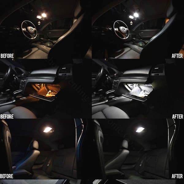 10 stk. Hvide 31mm Festlige Led Bilpærer 2835smd