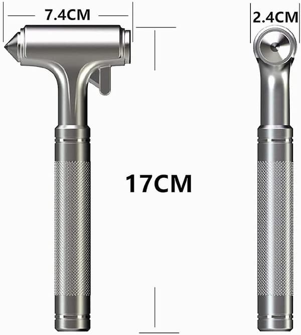 Bærbar Multifunksjonell Bil Sikkerhetshammer Vindusknuser Setebelte i Aluminiumlegering