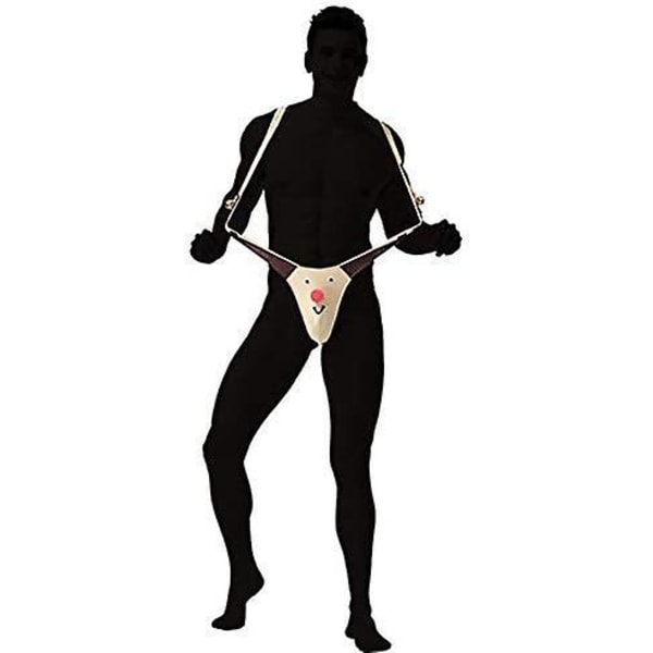 Julklapp Gag Gift Ren Mankini Herr Trosa Underkläder Med Klockor För White Elephant Exchange Gåvor Alla Hjärtans Dag