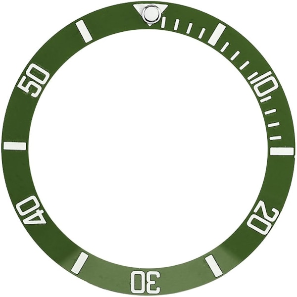Sonew Keramisk Urtavla Insats Nummer Markeringar Armbandsur Loop Ersättning Klassisk Ring Armband (Grön)