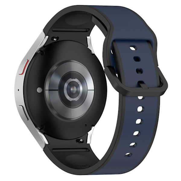 Andningsbar mjuk silikonklockarmband för Samsung Galaxy Watch6 40/44mm/ Watch 4/5 40/44mm /5 Pro 45mm Midnight Blue   Black