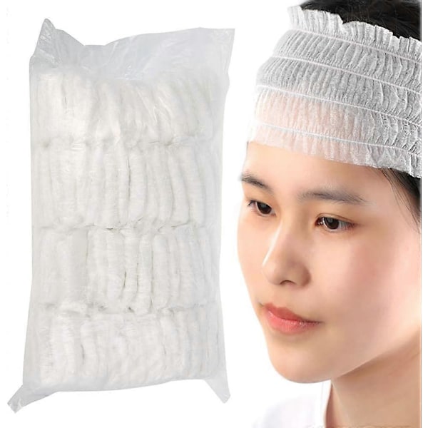 100 stk. Non Woven Hårbånd Spa Hårbånd Blødt Stræk Hudpleje Hårbånd Let og Åndbart Hårbånd Salon Makeup Sauna Væsentlige Forsyninger