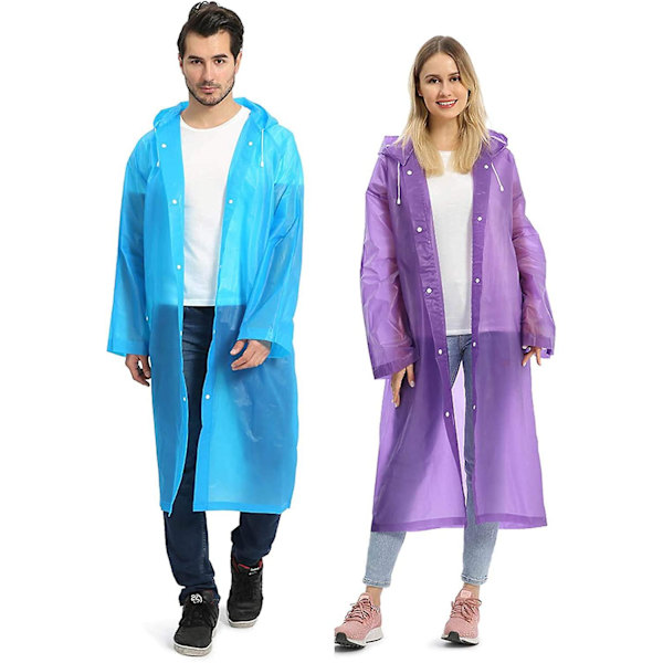Opret Bärbara Eva Regnrockar För Vuxna, Återanvändbara Regnponchos Style 2