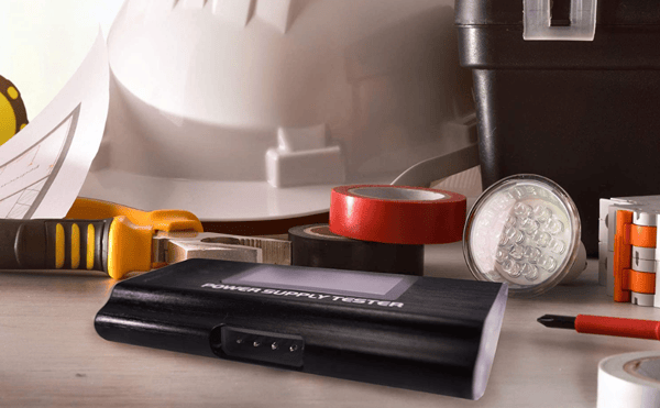 PC strømforsyningstester - LCD-skærm - ATX ITX BTX SATA PCIe | 20/24 ben, understøttelse af 4/6/8 ben, Molex, IDE, HDD-test, spændingsdiagnostik