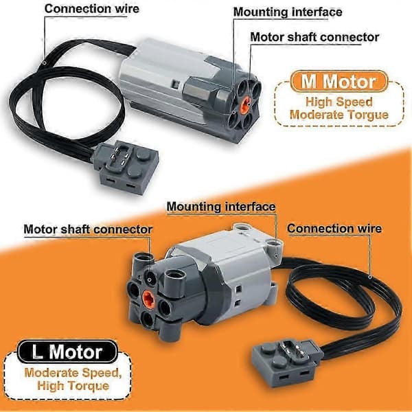 Technic Motor Set, 25 delar Power Feature Kit Batteridriven Fjärrkontroll