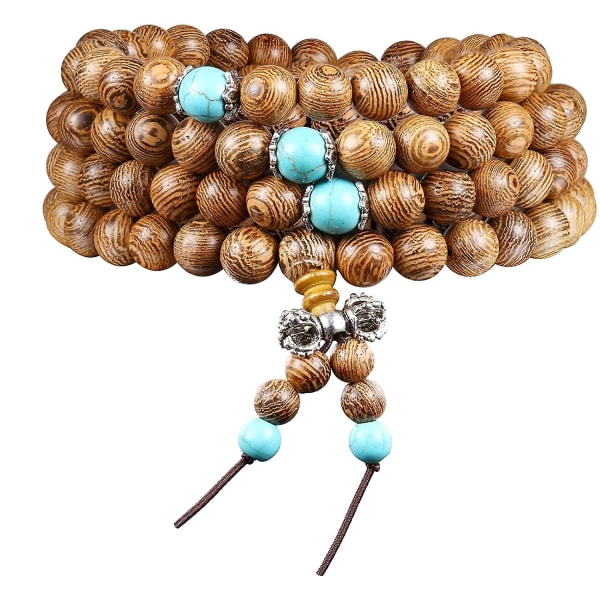 108 pärlor armband tibetansk buddhistisk buddha Meditation naturligt trä Mala bön