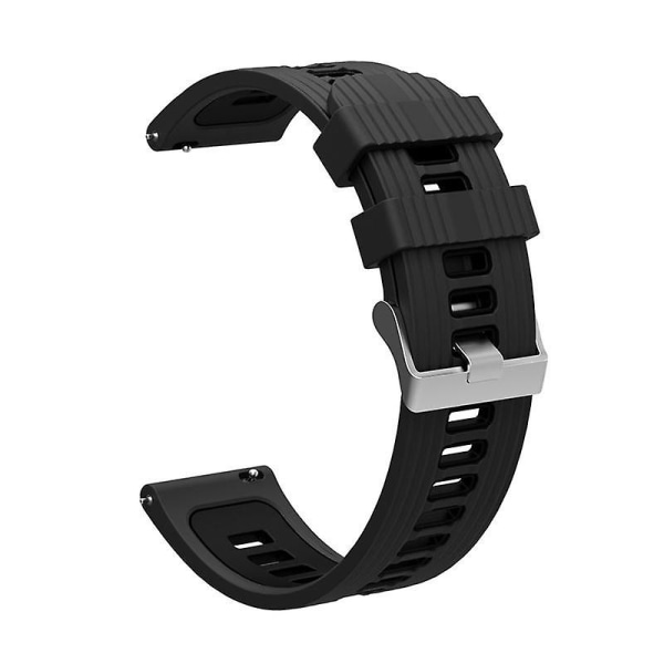 20 mm silikon sportband för Samsung Galaxy Watch6 40/44 mm/Watch 4/5 40/44 mm/5 Pro 45 mm i två färger Black  Coal Black