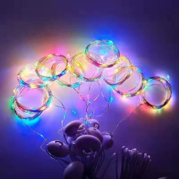 300 LED Vinduesgardin Lys, Fe Twinkle Lys med 8 Tilstande, USB Drevet Hængende Lys med Fjernbetjening til Jule Soveværelse 3M x 3M Multicolor