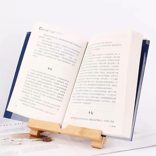 Bambu Tabletti- ja Puhelinpidike Työpöydälle, IPhone, iPad, Tableteille ja Kaikille Puhelimille (suuri B-koko)