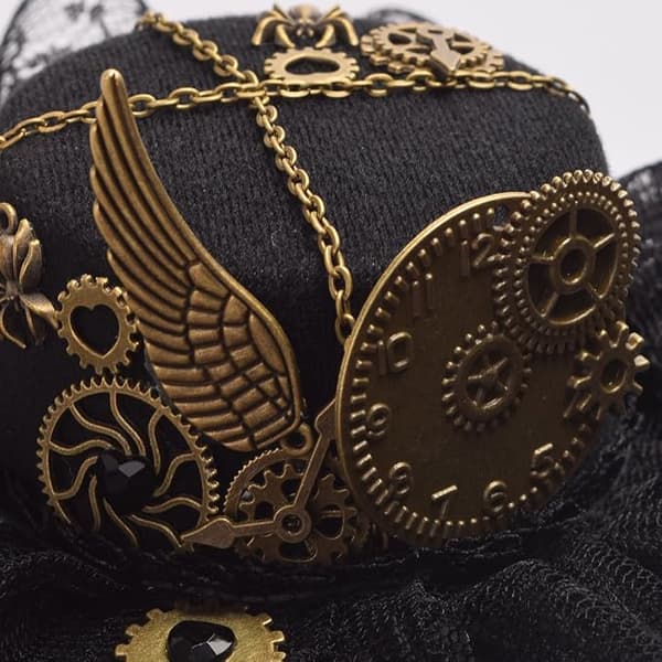 Naisten Mini Steampunk Pyöreä Hattu