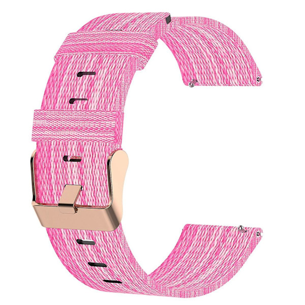 19mm urheilullinen kudottu kangasranneke Xiaomi Haylou Solar LS01/ID205/Willful SW021 nylonälykelloon Pink