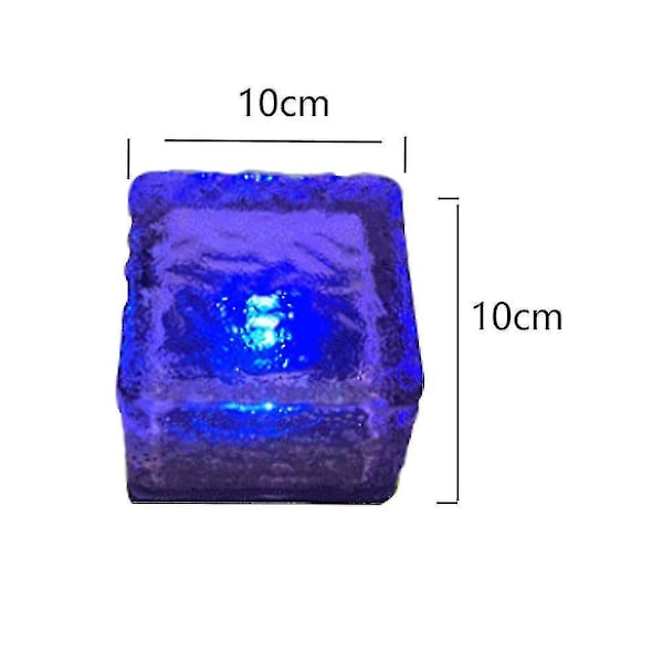 Solcellelamper - Solcelle Isterning Lamper Landskab Sti Vandtæt Lampe Til Udendørs Have Gårdhave Xixi blue