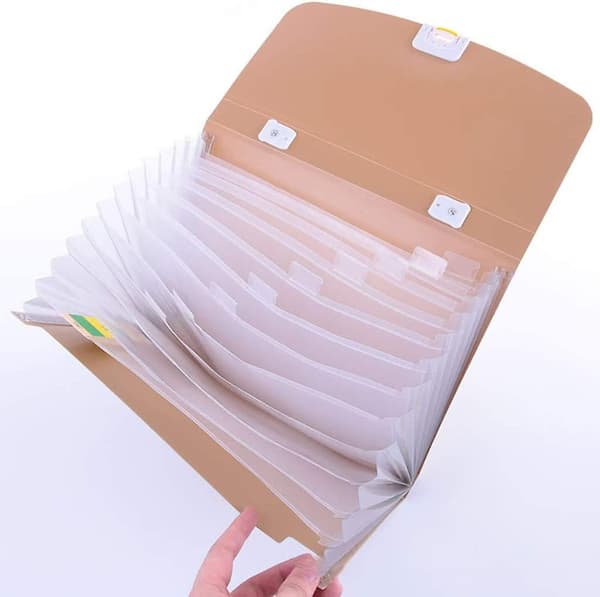 Bærbar A4-dokumentmappe i lommeformat, opbevaringsorganisator, studerende testpapirholder, rød
