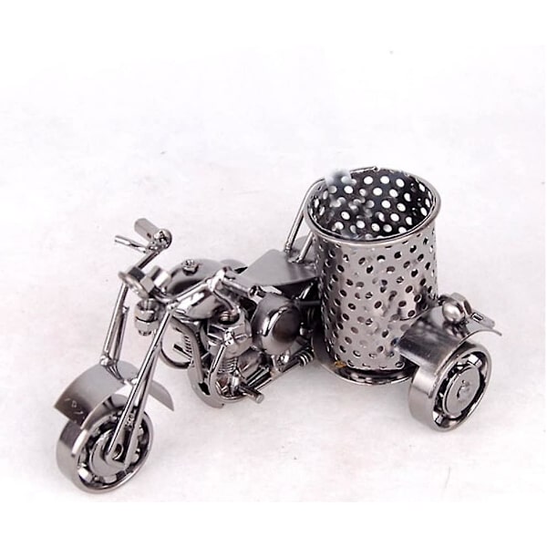 Kreativa kontorstillbehör för skrivbordet, harley The Motorcycle Loves Metal pennhållare i svart, en riktigt cool presentidé