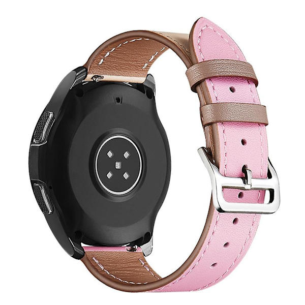 Tekstureret Ægte Læder Udskiftningsrem Til Samsung Galaxy Watch 5 40mm/44mm /Watch 5 Pro 45mm Beige  Light Pink