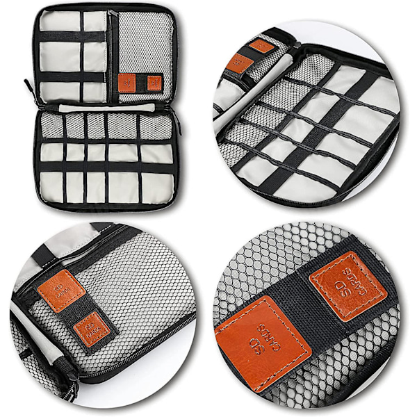 Kabelorganiseringsväska Resa Elektroniktillbehör Väska Organiser För Kablar Flash-disk Usb